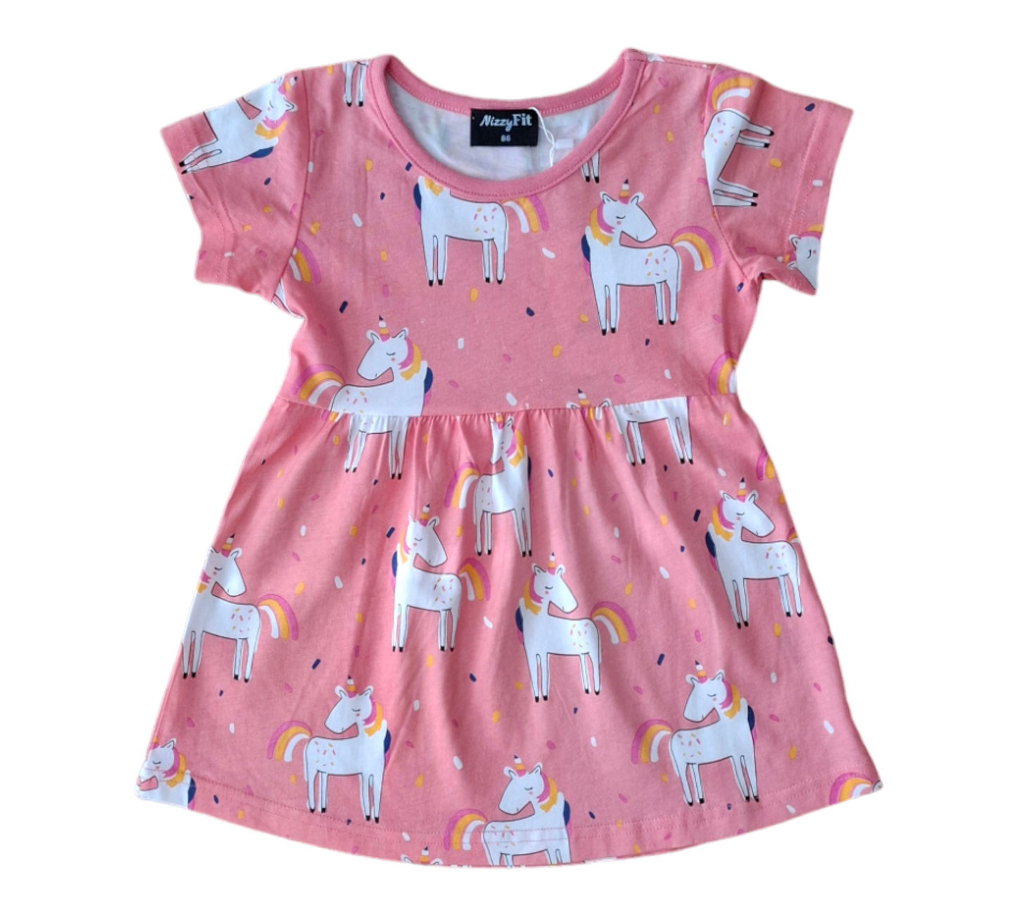 NizzyFit unicorn dress 86-98