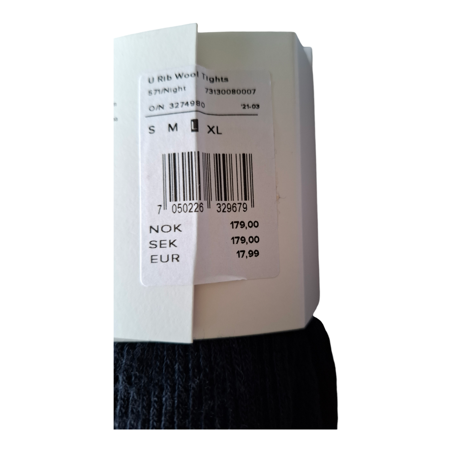 Wool tights size