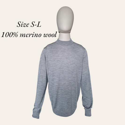 Merino wool t-shirt dressmann round neck size