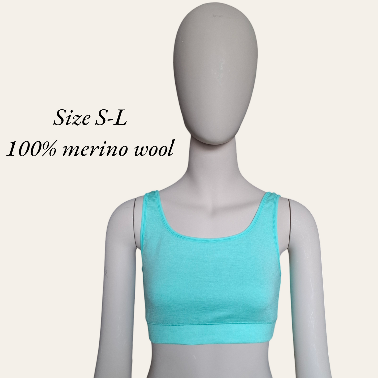 Cubus merino wool bra top size