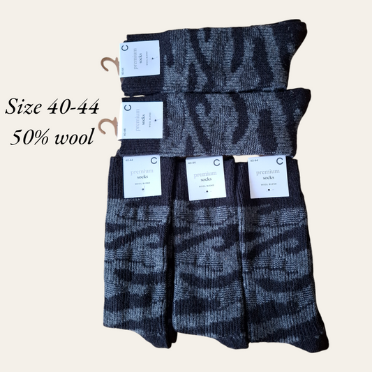 5pcs Cubus wool men socks size 40-44